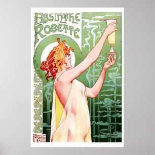 Absinthe Robette Art Nouveau Poster Oude Dranken