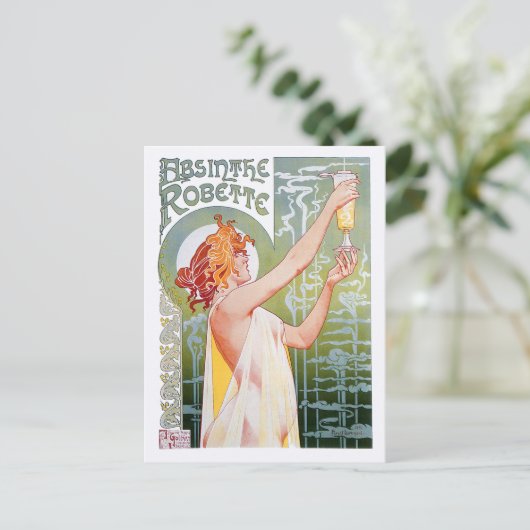 Absinthe Robette Briefkaart (Staand voorkant)