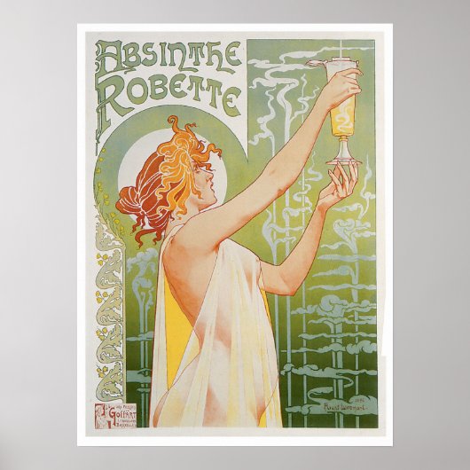 Absinthe Robette Drink en kunst Poster (Voorkant)
