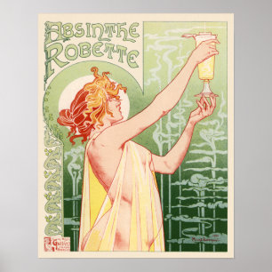 Absinthe Robette  Frans Adverteren Poster