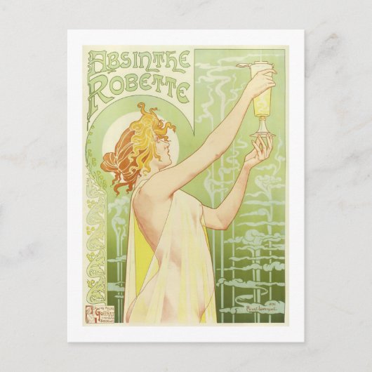 Absinthe Robette, Privat-Livemont Fine Art Briefkaart (Voorkant)