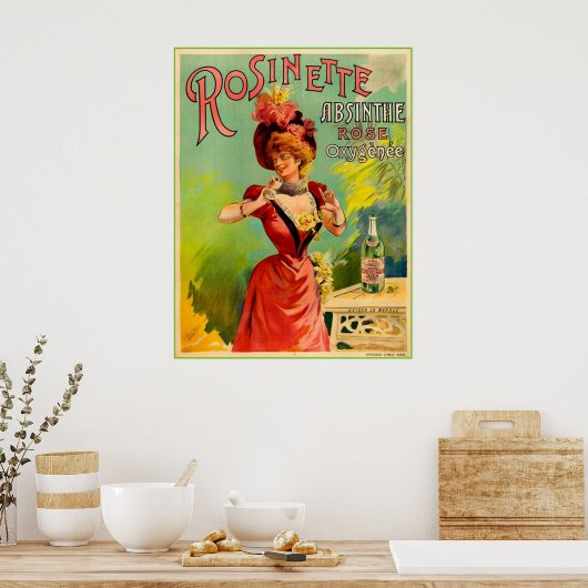 Absinthe Rosinette Poster (Keuken)