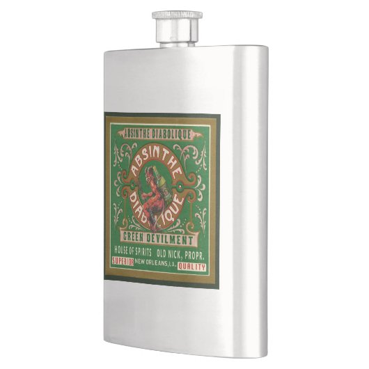 Absinthe Stainless Steel Hip Flask Heupfles (Links)