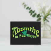 Absinthe Tekst La Fee Verte Briefkaart (Staand voorkant)