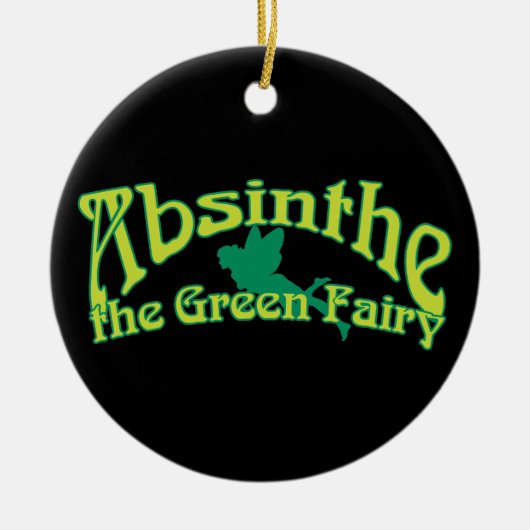 Absinthe Text The Green Fairy Keramisch Ornament (Voorkant)