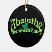 Absinthe Text The Green Fairy Keramisch Ornament (Links)