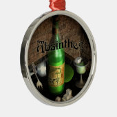 Absinthe Tray stille leven Metalen Ornament (Rechts)