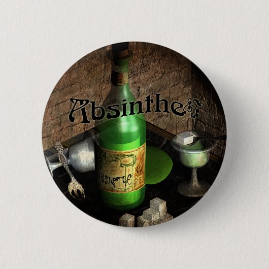Absinthe Tray stille leven Ronde Button 5,7 Cm (Voorkant)