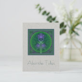 Absinthe Tulips Mandala Briefkaart (Staand voorkant)