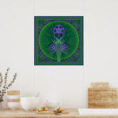Absinthe Tulips Mandala Poster (Keuken)