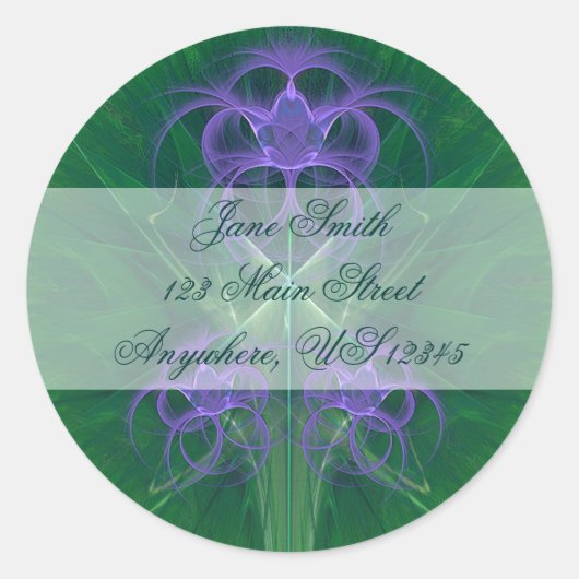 Absinthe Tulips Mandala Ronde Sticker (Voorkant)
