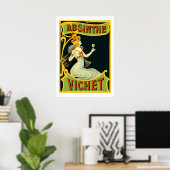 Absinthe Vichet, modern art nouveau Poster (Thuiskantoor)