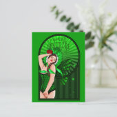 absinthe Victoriaans green fee briefkaart (Staand voorkant)