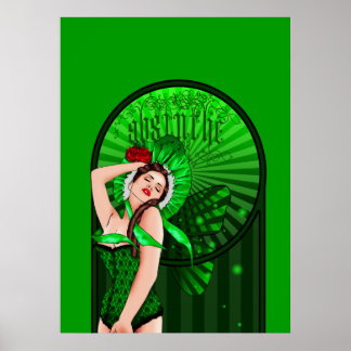 absinthe Victoriaans green fee poster