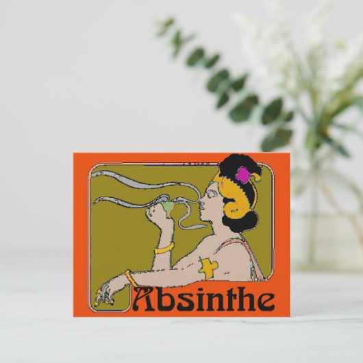 Absinthe Woman Briefkaart (Staand voorkant)