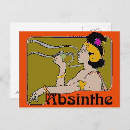 Absinthe Woman Briefkaart (Voorkant / Achterkant)