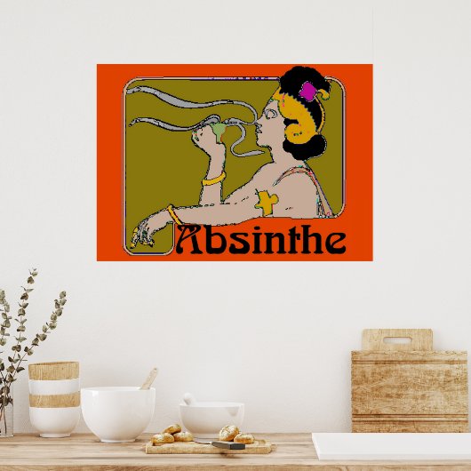 Absinthe Woman Poster (Keuken)