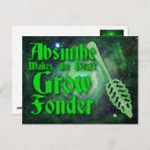 Absinthe zorgt ervoor dat het hart het gevoel krij briefkaart (Voorkant / Achterkant)