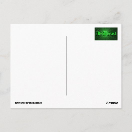 Absinthe zorgt ervoor dat het hart het gevoel krij briefkaart (Achterkant)