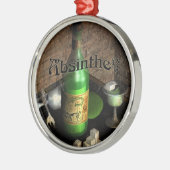 Absintheblad Stilleven Metalen Ornament (Links)