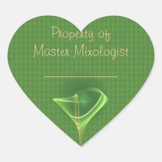 Absinthini Faery Martini Art Hart Sticker (Voorkant)