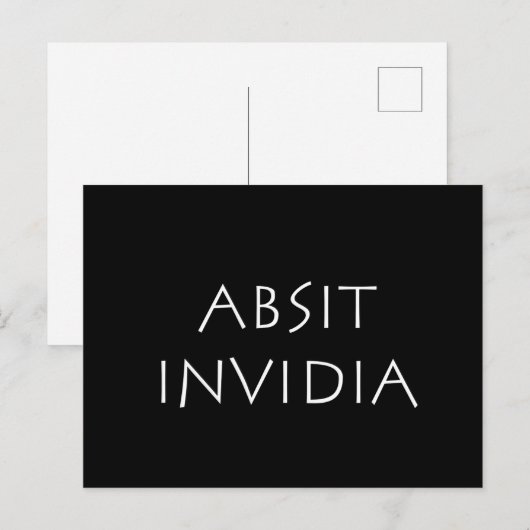 Absit invidia briefkaart (Voorkant / Achterkant)