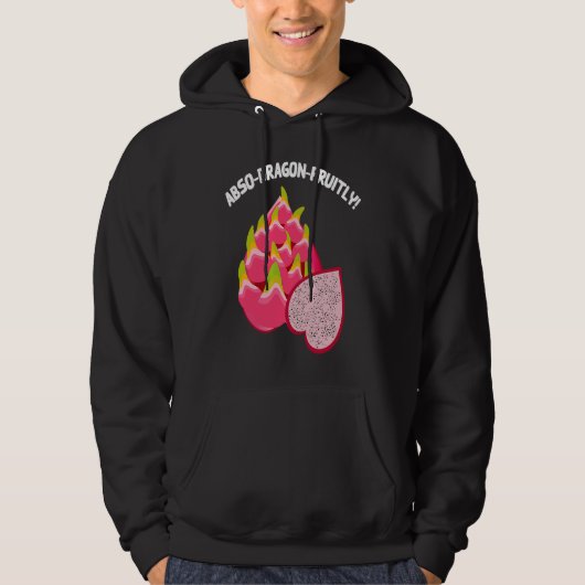 Absodragonfruitly Dragon Fruit  Pun Vegan Hoodie (Voorkant)