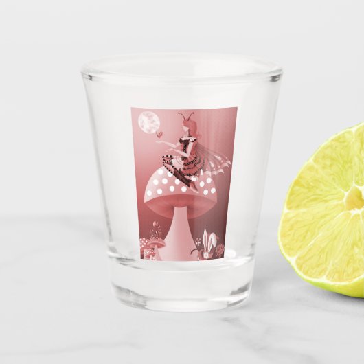 Absolem op paddenstoel shot glas (Voorkant)