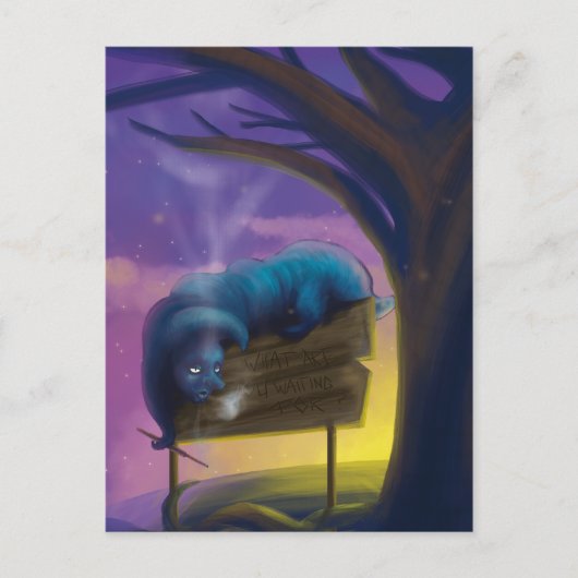Absolem the blue Catapillar Briefkaart (Voorkant)