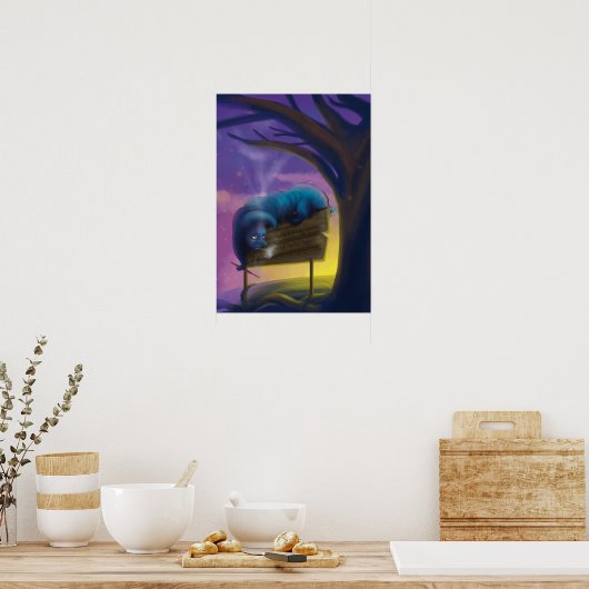 Absolem the blue Catapillar Poster (Keuken)