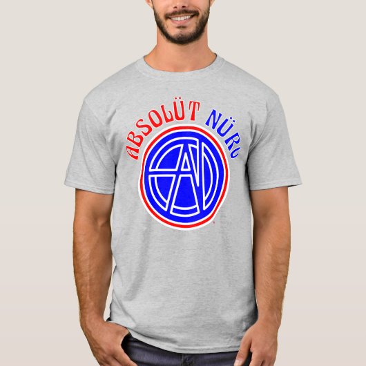 Absolút Nürv Rood Wit en Blauw T-shirt (Voorkant)