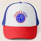 Absolút Nürv Rood Wit en Blauw Trucker Pet (Voorkant)