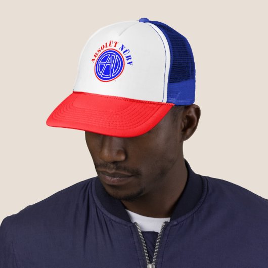 Absolút Nürv Rood Wit en Blauw Trucker Pet (In situ)