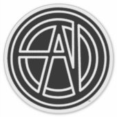 Absolút Nürv Zwart en Wit Sticker (Voorkant)