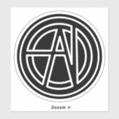 Absolút Nürv Zwart en Wit Sticker (Vel)