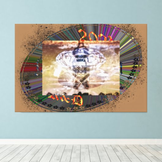 Absolut Vodka Canvas Afdruk (Insitu (Houten vloer))