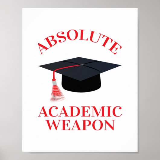 Absolute Academic Weapon Inspirerend Quote, ACAD Poster (Voorkant)
