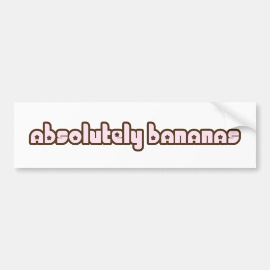 "Absolute Bananen" bumpersticker (Voorkant)