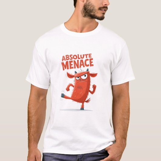 Absolute bedreiging Grappige chaotische geit Karak T-shirt (Voorkant)