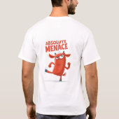 Absolute bedreiging Grappige chaotische geit Karak T-shirt (Achterkant)