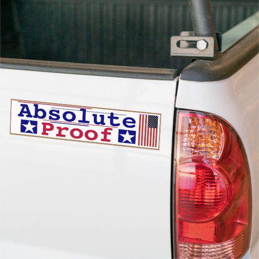 Absolute Bewijs Bumpersticker (Op Truck)