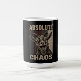Absolute Chaos Schreeuwende Geit Grappig Retro Des Koffiemok