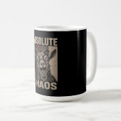 Absolute Chaos Schreeuwende Geit Grappig Retro Des Koffiemok (Voorkant rechts)