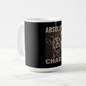 Absolute Chaos Schreeuwende Geit Grappig Retro Des Koffiemok (Voorkant links)