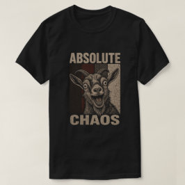 Absolute Chaos Schreeuwende Geit Grappig Retro Des T-shirt