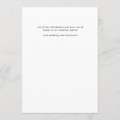 Absolute Classic Script Zwart en Wit Uitnodigen Programmakaart (Achterkant)