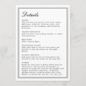 Absolute Classic Script Zwart en Wit Uitnodigen Programmakaart (Voorkant)