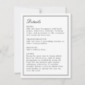 Absolute Classic Script Zwart-wit behuizing Kaart (Voorkant)