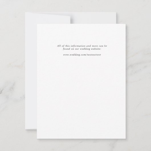 Absolute Classic Script Zwart-wit behuizing Kaart (Achterkant)