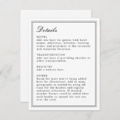 Absolute Classic Script Zwart-wit behuizing Kaart (Voorkant / Achterkant)